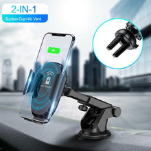 Load image into Gallery viewer, ROCK 10W QI Wireless Infrared Sensor Automatic Car Charger for Samsung Galaxy S8 S9 Gravity Holder Quick Charge Charging Stand